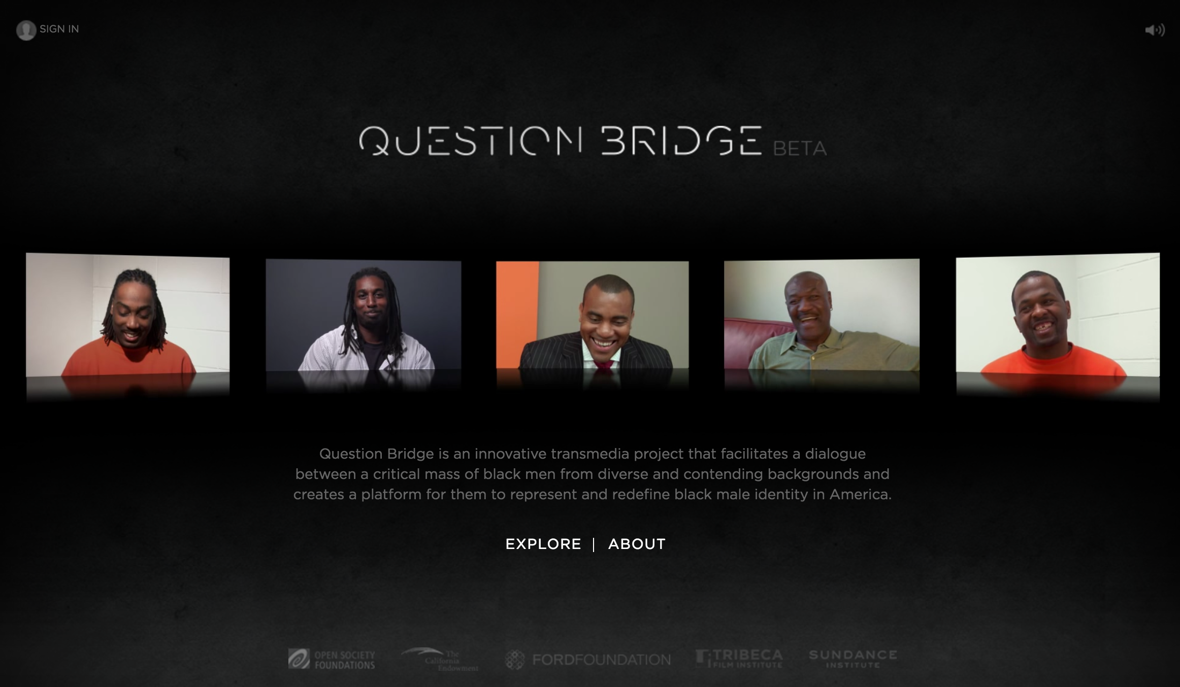 Homepage, Question Bridge